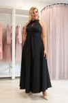 Вечернее макси платье большого размера (Черное)   - фото 