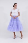 Пышная ярусная юбка из фатина (60 цветов) Лавандовая - фото 