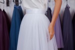 Белая юбка из фатина плиссе - фото 